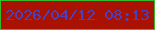 文字の大きさ：3、枠の色：39b829、背景の色：a91100、文字の色：4b41c0 無料ブログパーツのブログ時計