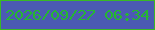 文字の大きさ：3、枠の色：39b924、背景の色：4b5ab2、文字の色：25b731 無料ブログパーツのブログ時計