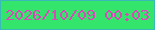 文字の大きさ：1、枠の色：39b9b7、背景の色：34e56b、文字の色：d849b9 無料ブログパーツのブログ時計