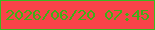 文字の大きさ：4、枠の色：39ba21、背景の色：f84349、文字の色：3eb017 無料ブログパーツのブログ時計