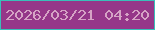 文字の大きさ：2、枠の色：39bfb9、背景の色：953789、文字の色：d5a3c5 無料ブログパーツのブログ時計