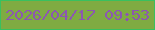 文字の大きさ：2、枠の色：39c05f、背景の色：7fab42、文字の色：8c57b1 無料ブログパーツのブログ時計