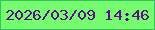 文字の大きさ：4、枠の色：39c160、背景の色：75fc6f、文字の色：5c1086 無料ブログパーツのブログ時計