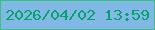 文字の大きさ：5、枠の色：39c27e、背景の色：82b8e5、文字の色：02a467 無料ブログパーツのブログ時計