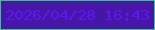 文字の大きさ：5、枠の色：39c489、背景の色：4617a6、文字の色：5f15f5 無料ブログパーツのブログ時計