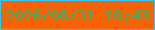 文字の大きさ：4、枠の色：39c4ef、背景の色：f86206、文字の色：27b96e 無料ブログパーツのブログ時計
