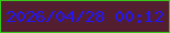 文字の大きさ：2、枠の色：39c61b、背景の色：531e2f、文字の色：2517f5 無料ブログパーツのブログ時計