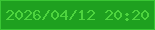 文字の大きさ：5、枠の色：39c634、背景の色：1ea01f、文字の色：4dd43e 無料ブログパーツのブログ時計