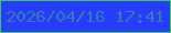 文字の大きさ：2、枠の色：39cb49、背景の色：273dfe、文字の色：347cac 無料ブログパーツのブログ時計