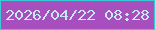 文字の大きさ：2、枠の色：39cbd5、背景の色：a84fc0、文字の色：c6e8f0 無料ブログパーツのブログ時計