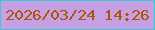 文字の大きさ：3、枠の色：39ccce、背景の色：c5a0e5、文字の色：ae5407 無料ブログパーツのブログ時計