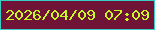 文字の大きさ：5、枠の色：39cdc6、背景の色：701437、文字の色：c8f728 無料ブログパーツのブログ時計