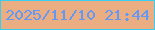 文字の大きさ：2、枠の色：39cef1、背景の色：ebad82、文字の色：6399f5 無料ブログパーツのブログ時計