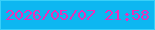 文字の大きさ：3、枠の色：39d0f8、背景の色：0db7f1、文字の色：ed2eb8 無料ブログパーツのブログ時計