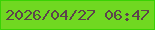 文字の大きさ：5、枠の色：39d204、背景の色：70d821、文字の色：5c434b 無料ブログパーツのブログ時計