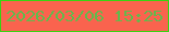 文字の大きさ：1、枠の色：39d312、背景の色：fa634e、文字の色：62ba4c 無料ブログパーツのブログ時計