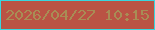 文字の大きさ：5、枠の色：39d6de、背景の色：ba5344、文字の色：a88d55 無料ブログパーツのブログ時計