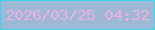 文字の大きさ：3、枠の色：39d6ee、背景の色：9db9d5、文字の色：f0addf 無料ブログパーツのブログ時計