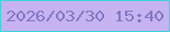 文字の大きさ：1、枠の色：39d7d8、背景の色：c7b2f2、文字の色：8078c2 無料ブログパーツのブログ時計