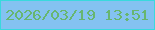 文字の大きさ：3、枠の色：39d9dd、背景の色：84c2f1、文字の色：67b670 無料ブログパーツのブログ時計
