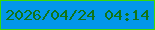 文字の大きさ：5、枠の色：39da06、背景の色：0297e9、文字の色：117517 無料ブログパーツのブログ時計