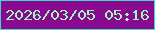 文字の大きさ：5、枠の色：39dbc9、背景の色：890990、文字の色：a0f9ba 無料ブログパーツのブログ時計