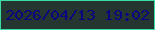 文字の大きさ：5、枠の色：39dda5、背景の色：253530、文字の色：0d0481 無料ブログパーツのブログ時計