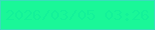 文字の大きさ：2、枠の色：39ddbc、背景の色：1af798、文字の色：14f199 無料ブログパーツのブログ時計