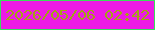 文字の大きさ：2、枠の色：39df5a、背景の色：ed1be5、文字の色：a4a216 無料ブログパーツのブログ時計