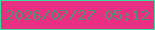 文字の大きさ：4、枠の色：39e09d、背景の色：e82f84、文字の色：568e6e 無料ブログパーツのブログ時計