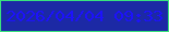 文字の大きさ：4、枠の色：39e27e、背景の色：1c29a5、文字の色：1d12fc 無料ブログパーツのブログ時計