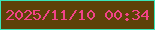文字の大きさ：1、枠の色：39e6b8、背景の色：5d4208、文字の色：f24387 無料ブログパーツのブログ時計