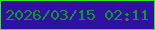 文字の大きさ：5、枠の色：39e720、背景の色：2f11a2、文字の色：119a29 無料ブログパーツのブログ時計
