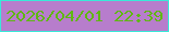 文字の大きさ：3、枠の色：39e9d8、背景の色：b77dcc、文字の色：5fb811 無料ブログパーツのブログ時計