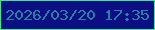 文字の大きさ：2、枠の色：39ec8d、背景の色：0c0f83、文字の色：2484a6 無料ブログパーツのブログ時計