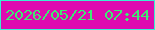 文字の大きさ：5、枠の色：39efd1、背景の色：de0ab0、文字の色：3eea73 無料ブログパーツのブログ時計