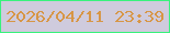 文字の大きさ：3、枠の色：39f27c、背景の色：cfcbdd、文字の色：d79646 無料ブログパーツのブログ時計