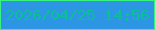 文字の大きさ：3、枠の色：39f27e、背景の色：2d96e4、文字の色：0ac095 無料ブログパーツのブログ時計