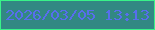 文字の大きさ：1、枠の色：39f289、背景の色：328883、文字の色：576eed 無料ブログパーツのブログ時計