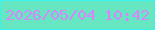 文字の大きさ：3、枠の色：39f2ef、背景の色：67e6c2、文字の色：d785fb 無料ブログパーツのブログ時計