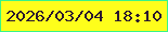 文字の大きさ：5、枠の色：39f387、背景の色：fefe1b、文字の色：2a172f 無料ブログパーツのブログ時計