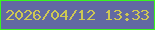 文字の大きさ：5、枠の色：39f51e、背景の色：6269a2、文字の色：cfc854 無料ブログパーツのブログ時計
