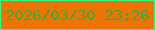 文字の大きさ：4、枠の色：39f586、背景の色：ec7506、文字の色：40a638 無料ブログパーツのブログ時計