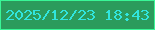 文字の大きさ：3、枠の色：39f697、背景の色：2b9b5c、文字の色：31e5de 無料ブログパーツのブログ時計