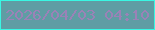 文字の大きさ：2、枠の色：39f7e3、背景の色：5f9da4、文字の色：9a82b7 無料ブログパーツのブログ時計