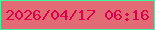 文字の大きさ：3、枠の色：39fa9d、背景の色：e36b76、文字の色：dd004a 無料ブログパーツのブログ時計