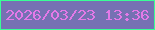 文字の大きさ：1、枠の色：39fe96、背景の色：7671b3、文字の色：e479e8 無料ブログパーツのブログ時計