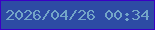 文字の大きさ：3、枠の色：3a00c4、背景の色：2d4ba4、文字の色：73a5c8 無料ブログパーツのブログ時計