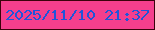 文字の大きさ：2、枠の色：3a020b、背景の色：f43f8d、文字の色：1f55da 無料ブログパーツのブログ時計
