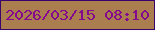 文字の大きさ：2、枠の色：3a026c、背景の色：ab7e50、文字の色：85098f 無料ブログパーツのブログ時計